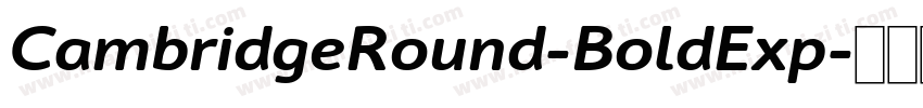 CambridgeRound-BoldExp字体转换