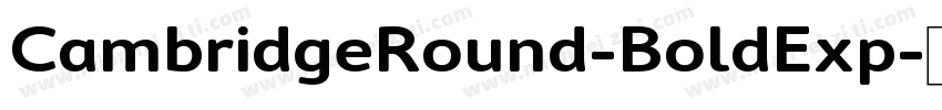CambridgeRound-BoldExp字体转换