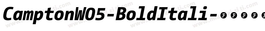 CamptonW05-BoldItali字体转换