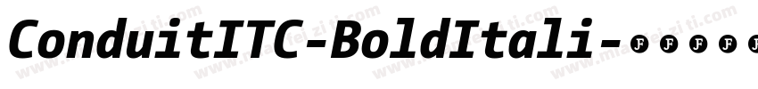 ConduitITC-BoldItali字体转换
