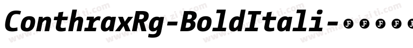 ConthraxRg-BoldItali字体转换