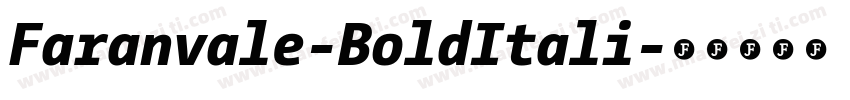 Faranvale-BoldItali字体转换