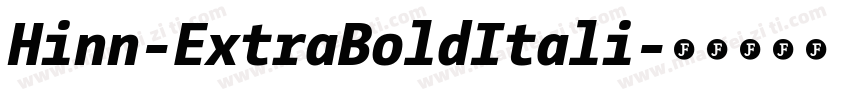 Hinn-ExtraBoldItali字体转换