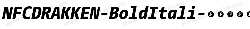 NFCDRAKKEN-BoldItali字体转换