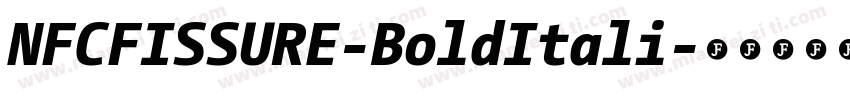 NFCFISSURE-BoldItali字体转换