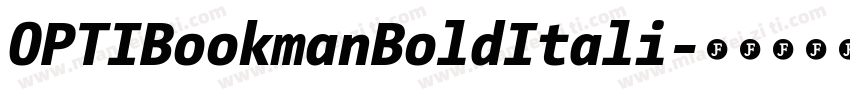 OPTIBookmanBoldItali字体转换