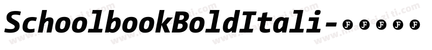 SchoolbookBoldItali字体转换
