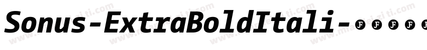 Sonus-ExtraBoldItali字体转换