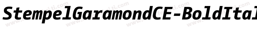StempelGaramondCE-BoldItali字体转换
