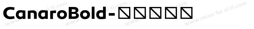 CanaroBold字体转换