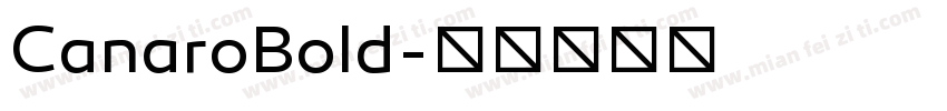 CanaroBold字体转换