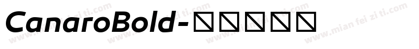 CanaroBold字体转换