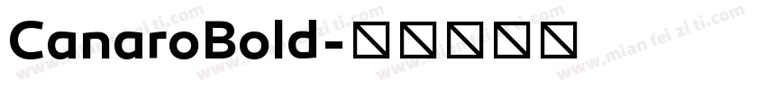 CanaroBold字体转换
