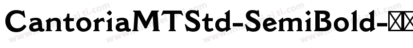 CantoriaMTStd-SemiBold字体转换