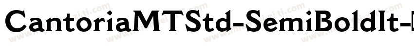 CantoriaMTStd-SemiBoldIt字体转换
