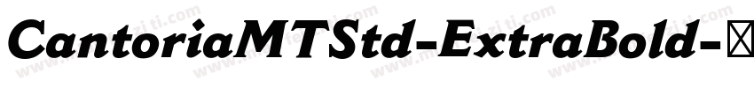 CantoriaMTStd-ExtraBold字体转换