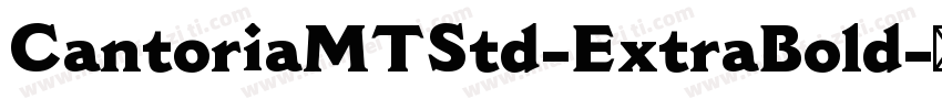 CantoriaMTStd-ExtraBold字体转换