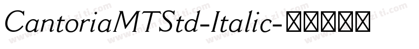 CantoriaMTStd-Italic字体转换