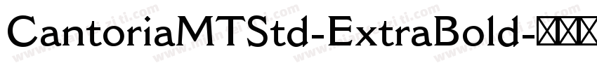 CantoriaMTStd-ExtraBold字体转换