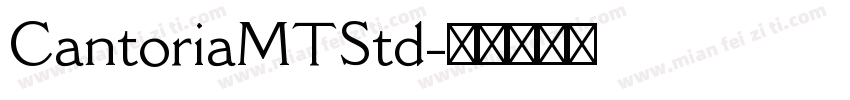 CantoriaMTStd字体转换