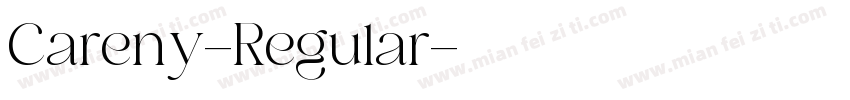 Careny-Regular字体转换