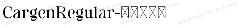CargenRegular字体转换
