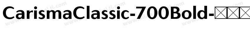 CarismaClassic-700Bold字体转换