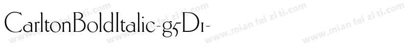 CarltonBoldItalic-g5D1字体转换