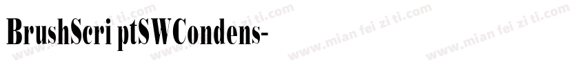 BrushScriptSWCondens字体转换