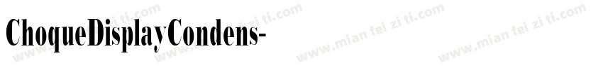 ChoqueDisplayCondens字体转换