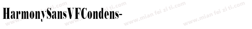 HarmonySansVFCondens字体转换