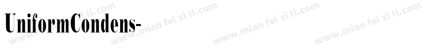 UniformCondens字体转换