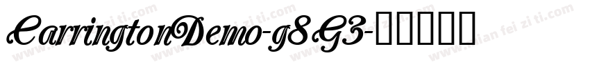 CarringtonDemo-g8G3字体转换