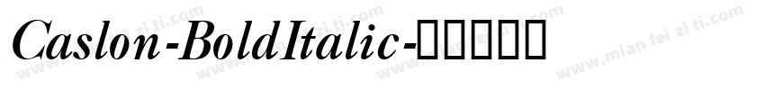 Caslon-BoldItalic字体转换