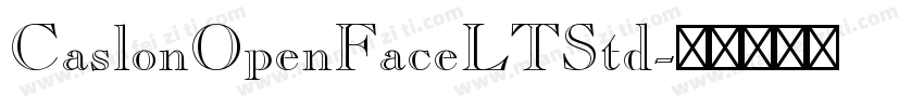 CaslonOpenFaceLTStd字体转换