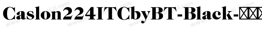 Caslon224ITCbyBT-Black字体转换