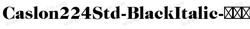 Caslon224Std-BlackItalic字体转换