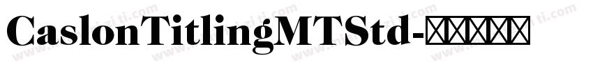 CaslonTitlingMTStd字体转换