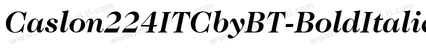 Caslon224ITCbyBT-BoldItalic字体转换