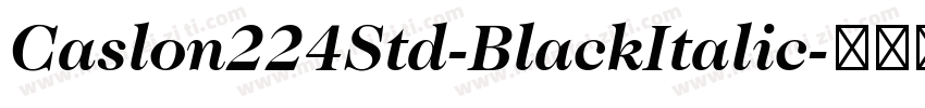 Caslon224Std-BlackItalic字体转换