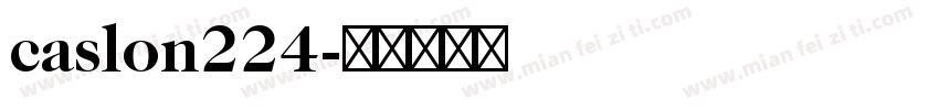 caslon224字体转换