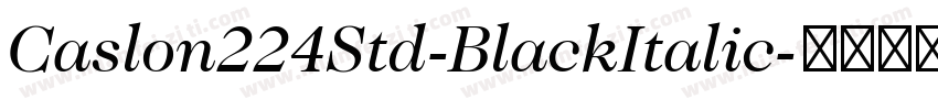 Caslon224Std-BlackItalic字体转换