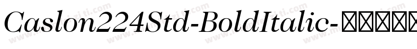 Caslon224Std-BoldItalic字体转换