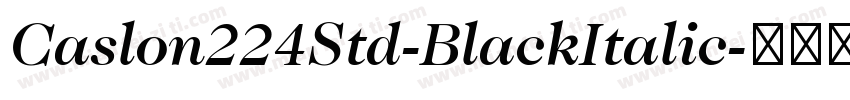 Caslon224Std-BlackItalic字体转换