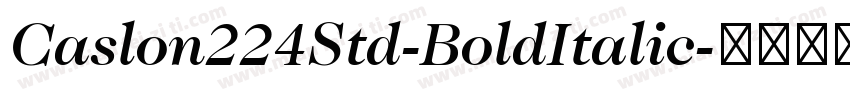 Caslon224Std-BoldItalic字体转换