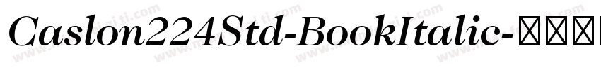 Caslon224Std-BookItalic字体转换