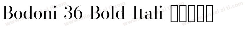 Bodoni-36-Bold-Itali字体转换