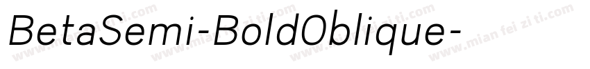BetaSemi-BoldOblique字体转换