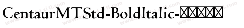 CentaurMTStd-Boldltalic字体转换