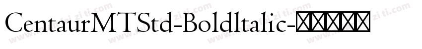 CentaurMTStd-Boldltalic字体转换